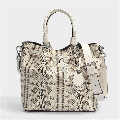 michael kors satchel can cream with snakeskin trim|Michael Kors Cream Kellen Satchel with Embossed Snakeskin .